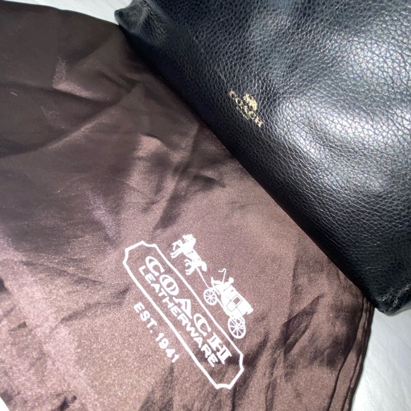 Coach Darby pebbled black leather tote bag - Picture 8 of 16